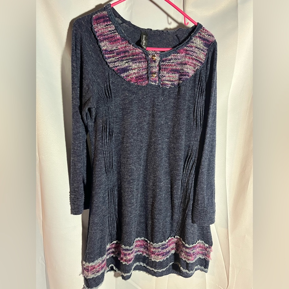 Sacred Threads tunic or short dress - navy - XL